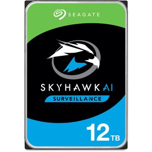 Seagate SkyHawk AI ST12000VE001 12 TB Hard Drive - 3.5" Internal - SATA (SATA/600) - Network Video Recorder, Camera Device Supported - 20